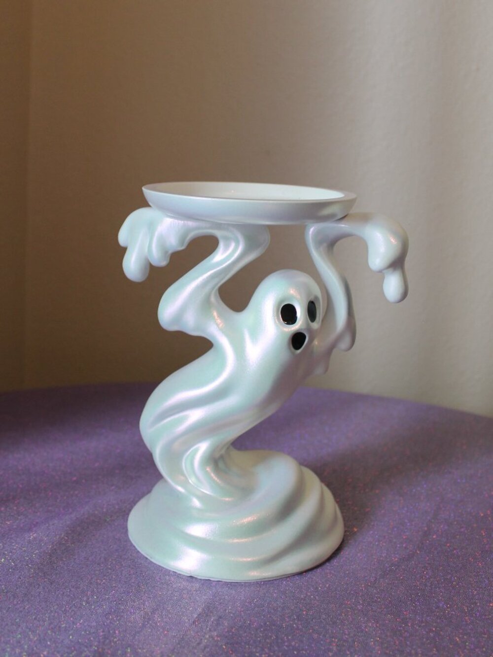 Bath & Body Works Spooky Dripping Ghost Pedestal Candle Holder Halloween NWT